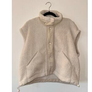 Vintage Havana Faux Fur Vest Small with pockets